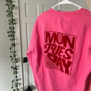 Pink sweatshirt with backprint